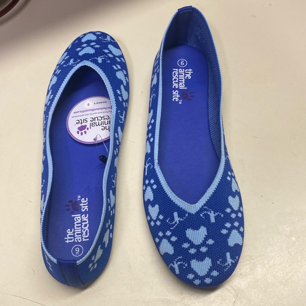 ❌ SOLD ❌ Women's Woven Paw Print Ballet Flats by The Animal Rescue Site, Sz 9 - Picture 2 of 12